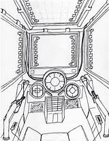 Cockpit Drawing Getdrawings sketch template