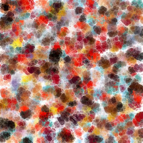 abstract random spots  white veins brown red blue  yellow colors stock illustration