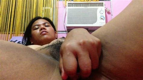 Horny Filipina Masturbating Fucking Herself Cumming