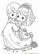 Precious Moments Coloring Pages Printable Marriage Wedding Couple sketch template