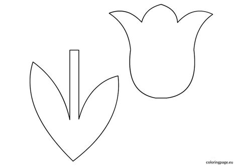 tulip template  kids coloring page spring flower crafts flower template paper flower