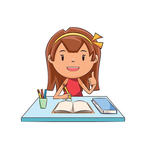 Girlwriting Illustrations Royalty Free Vector Graphics And Clip Art Istock