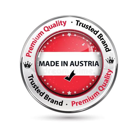 austria premium quality elegant button label stock vector illustration  elegant