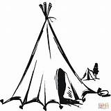 Tent Coloring Pages Teepee Drawing Nomads Tipi Printable Nomadic Clipart Color Houses Printables Getdrawings Native Getcoloringpages Camping American Clipground Circus sketch template