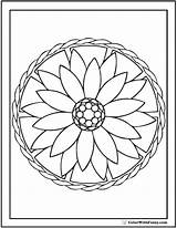 Coloring Pages Shape Flower Fibonacci Pattern Shapes Color Printable Print Adults Squares Getcolorings Circles Colorwithfuzzy sketch template