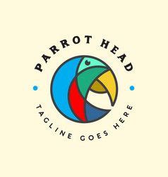 parrot head logo   vector   vector images logos