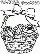 Easter Basket Coloring Colouring Printable Pages Empty Kids Cliparts Clipart Library Print Clip sketch template