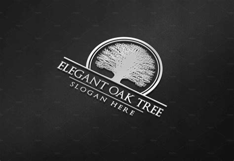green oak tree logo vol  logo templates  creative market