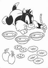 Coloring Tunes Looney Baby Sylvester Pages Book Coloriage Info Printable Cartoon Index sketch template