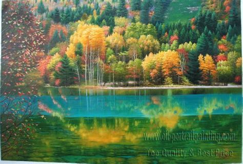 photo  painting landscape painting lake scenery  seascape