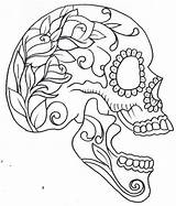 Skull Sugarskull Skulls Skeleton Mandala Mandalas Calaveras Mexicano Toten Gráfico Camisas Pintadas Bordar sketch template