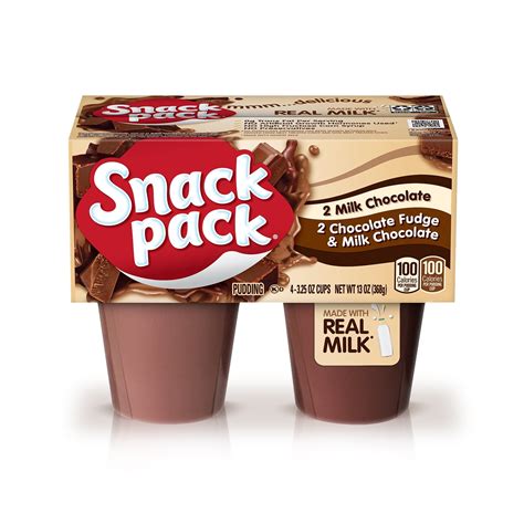 snack pack milk chocolate  chocolate fudgemilk chocolate pudding cups  count walmartcom