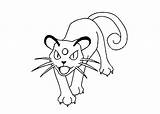 Pokemon Coloring Persian Pages Tyrunt Template sketch template