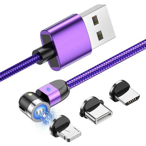 usb magnetic fast charging phone charger  type  usb data cablepurplem walmartcom
