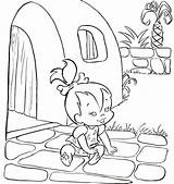 Coloring Flintstones Pages Pebbles Disney Flintstone Popular Books sketch template