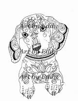 Dachshund Dackel Auf Mandalas Volumen Consists Animaux Silke Gabler Pferde Malbuch Buch Perro Coloriage Dachshunds sketch template