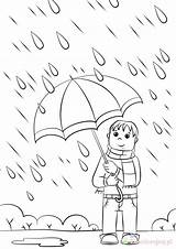 Deszcz Kolorowanki Dzieci sketch template