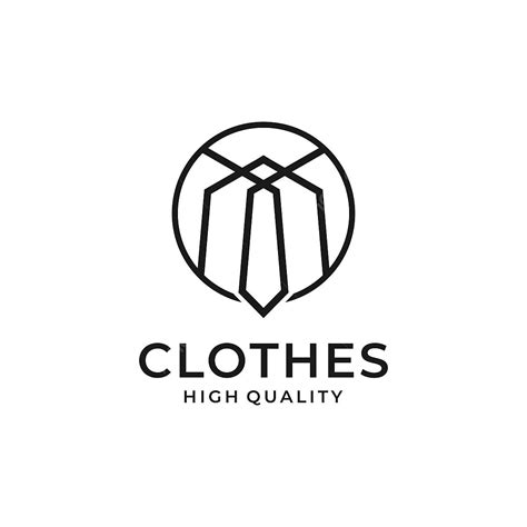 Vektor Logo Pakaian Modern Dengan Garis Bersih Lingkaran Elegan Jas