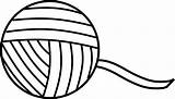 Yarn Clipart Ball Advertisement Coloring sketch template
