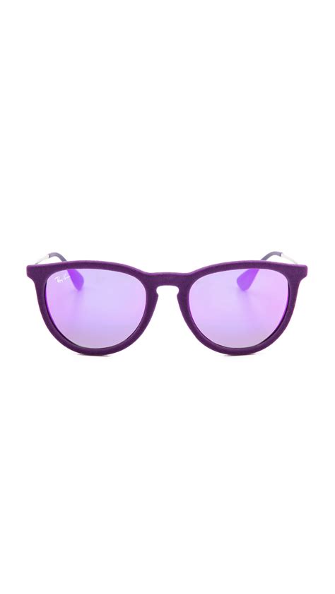 lyst ray ban erika velvet sunglasses violet in purple