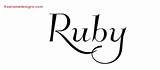 Ruby Name Tattoo Designs Elegant Graphic Names Freenamedesigns sketch template