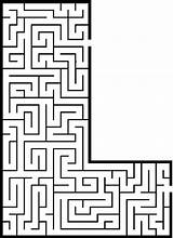 Doolhof Labyrinth Puzzels Puzzel Puzzles Buchstaben Werkbladen sketch template