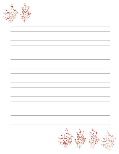 printable writing paper   linedunlined digital etsy