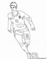 Kaka Bresil Coloring Soccer Pages Printable sketch template