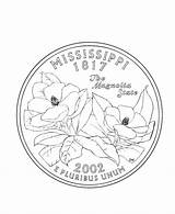 Mississippi Coloring Quarter State Pages Ms Printable Print States Sheets Adult Go Printables Usa sketch template