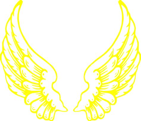yellow wings clip art  clkercom vector clip art  royalty