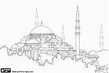 Sophia Hagia Byzantine Istanbul Elevation Coloriages Islamiques Islamique sketch template