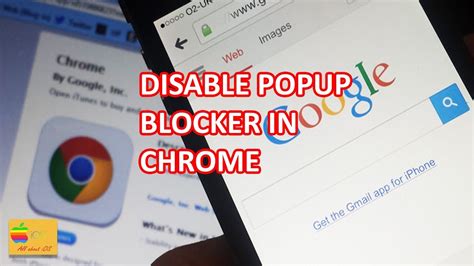 disable popup blocker  chrome iphone youtube