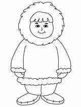 Fat Coloring Inuit Boy sketch template