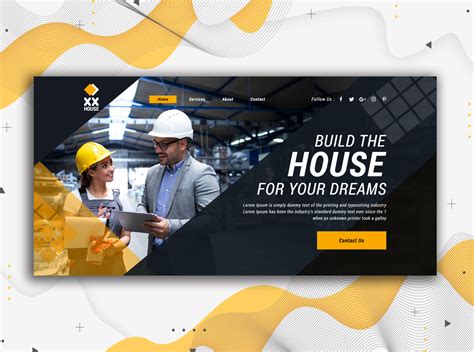 ui design construction company banner template  madhabi baral