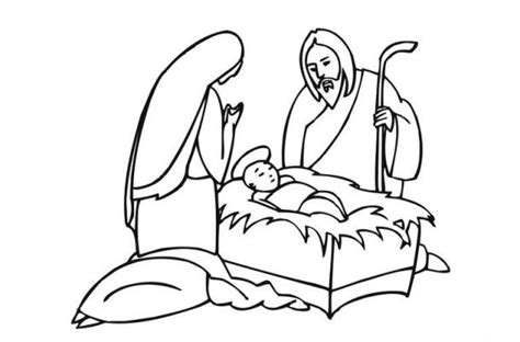 nativity scene kidswoodcrafts   nativity coloring pages