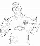 Pogba Colouring Neymar Coloringonly sketch template