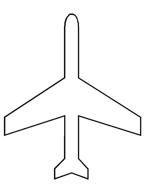 images  printable airplane cut  pattern airplane template