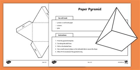 paper pyramid template educational resources twinkl usa
