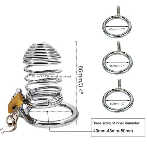 Stainless Steel Male Chastity Device Gay Bird Cage Lock Cock Sex