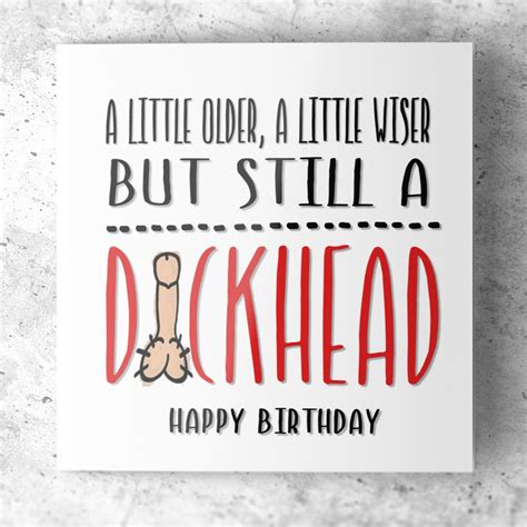 Funny Birthday Card For Him Male Men Friend Brother Rude Etsy