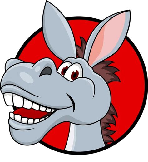 donkey head cartoon stock vector  idesign