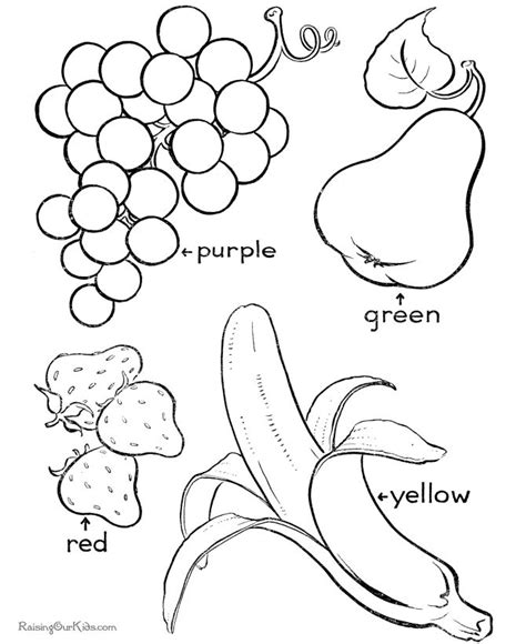 fruit coloring pages  print  color fruit coloring pages fruit