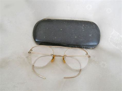 antique rimless eyeglasses 1900s gold filled vintage eyewear etsy