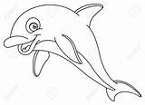 Dolphin Drawing Cartoon Clipart Dolphins Draw Sketch Step Outline Vector Outlined Cute Drawings Line Easy Google Tegning Pencil Template Clip sketch template