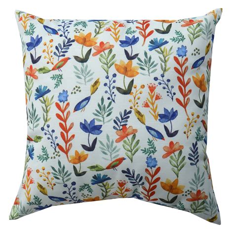 mainstays decorative throw pillow bird floral 18
