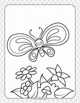 Pdf Butterfly Coloring Pages Printable sketch template