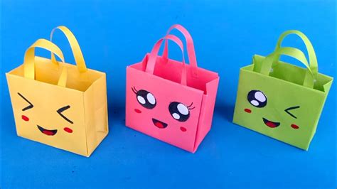 origami paper bag    paper bags  handles origami gift