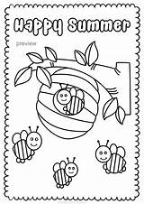 Coloring Summer Pages Kids Time Teacherspayteachers Themed Christmas School sketch template