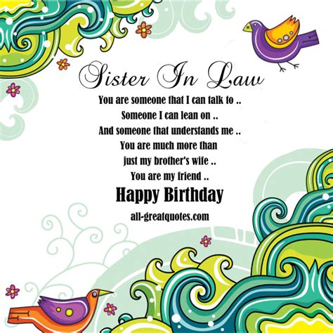original birthday cards  sister  law  share sister