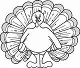 Thanksgiving Coloring Pages Color Turkey Kids Templates sketch template